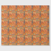 Papier Cadeau Écureuils de jardin : Scène animal lunaire (Plat)