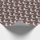 Papier Cadeau Écureuils gris Nom personnalisé Garçon ou fille An (Coin)