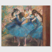Papier Cadeau Edgar Degas - Danseurs en bleu (Plat)