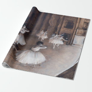 Papier Cadeau Edgar Degas - Répétition de ballet sur scène