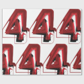 Papier Cadeau Edgy Abstrait rouge et noir numéro 4 (Plat)