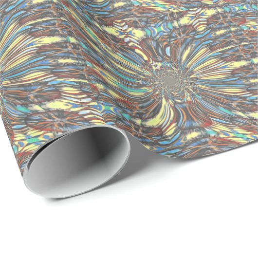 Papier Cadeau Edgy African Urban Pop Art Conception optique Abst (Coin rond)