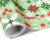 Papier Cadeau Édition 4 de Noël de Fair Isle scandinave (Coin rond)