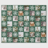 Papier Cadeau 🌲 Édition de Noël Carré personnalisé Photos Insta (Plat)