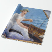Papier Cadeau Edouard Manet - Bateau (Déroulé)