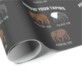 Papier Cadeau Éducation des animaux de tapir Monte malaise Lowla (Coin rond)