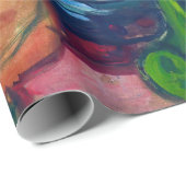 Papier Cadeau Edvard Munch - Fumée de train (Coin rond)