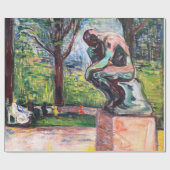 Papier Cadeau Edvard Munch - Le penseur de Rodin (Plat)
