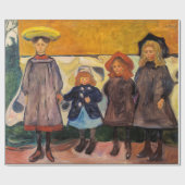 Papier Cadeau Edvard Munch - Quatre filles à Asgardstrand (Plat)
