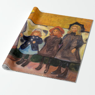 Papier Cadeau Edvard Munch - Quatre filles à Asgardstrand