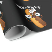 Papier Cadeau Eek-clair Funny Eclair Pun Dark BG (Coin rond)