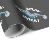 Papier Cadeau Eel Sea Animal Sentir un grand jeu d'animaux (Coin rond)