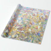 Papier Cadeau Effet de verre coloré prismatique - Arc-en-ciel pr (Déroulé)