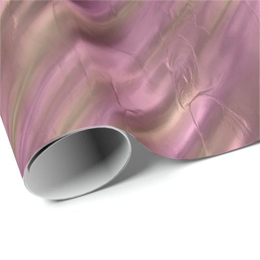 Papier Cadeau Effet métallique rose et or 2 (Coin rond)