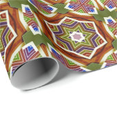 Papier Cadeau Effet Origami papier dans les tons vert et foncé d (Coin rond)