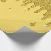 Papier Cadeau Effet Parties scintillant or et étincelles (Coin)