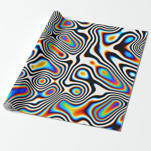 Papier Cadeau Effets numériques. Arrière - plan abstrait dynamiq (Déroulé)