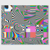 Papier Cadeau Effets numériques. Fond abstrait vibrant. Colo (Plat)