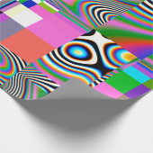 Papier Cadeau Effets numériques. Fond abstrait vibrant. Colo (Coin)