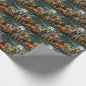 Papier Cadeau Éffrayant australien Terrier Halloween (Coin)