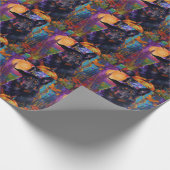 Papier Cadeau Éffrayant Berger belge Citrouille de sorcière Hall (Coin)