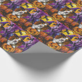 Papier Cadeau Éffrayant Bretagne Espagnol Halloween Citrouille s (Coin)