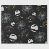 Papier Cadeau Éffrayant Dark Halloween Motif (Plat)