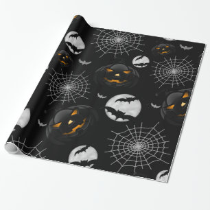 Papier Cadeau Éffrayant Dark Halloween Motif