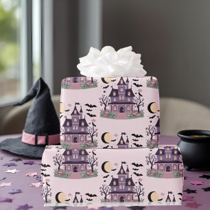 Papier Cadeau Éffrayant mignon Mansion motif rose