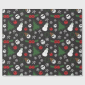 Papier Cadeau Éffrayant Noël Déplaisant Goth Fête à thème (Plat)