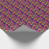 Papier Cadeau Éffrayant Pitbull Chien Halloween sorcière et Citr (Coin)