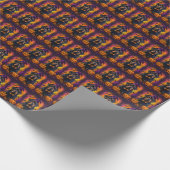 Papier Cadeau Éffrayant Rottweiler Chien Halloween sorcière et C (Coin)