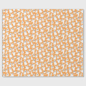 Papier Cadeau Éffrayant un premier anniversaire Halloween Orange (Plat)