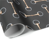 Papier Cadeau Eggbutt Snaffle Bits équestre (grande échelle) (Coin rond)