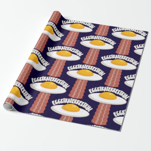 Papier Cadeau Eggstraterrestrial Avec Texte (Déroulé)