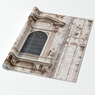 Papier Cadeau Église cathédrale de Milan. Beau temple italien