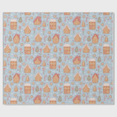 Papier Cadeau Église Gingerbread (Plat)