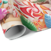 Papier Cadeau Église Gingerbread (Coin rond)