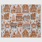 Papier Cadeau Église Gingerbread (Plat)