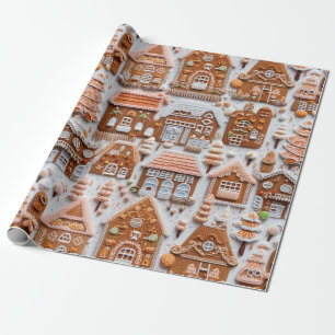 Papier Cadeau Église Gingerbread
