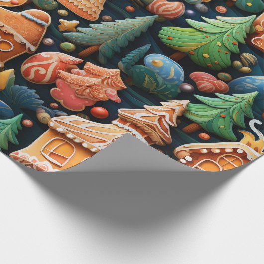 Papier Cadeau Église Gingerbread (Coin)