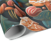 Papier Cadeau Église Gingerbread (Coin rond)