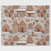 Papier Cadeau Église Gingerbread (Plat)