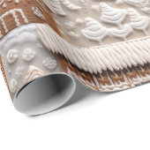 Papier Cadeau Église Gingerbread (Coin rond)