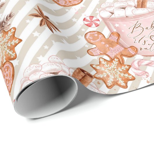 Papier Cadeau Église Gingerbread (Coin rond)