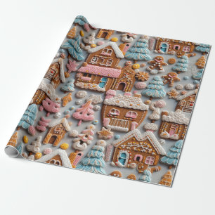 Papier Cadeau Église Gingerbread