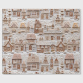 Papier Cadeau Église Gingerbread (Plat)