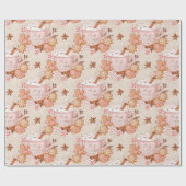 Papier Cadeau Église Gingerbread (Plat)