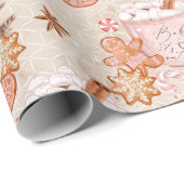 Papier Cadeau Église Gingerbread (Coin rond)