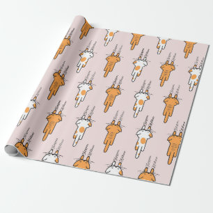 Papier Cadeau Égratignure de chat sans couture motif